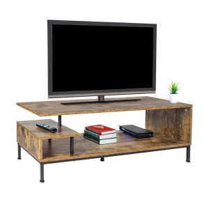 Relaxdays TV Lowboard Holzwerkstoff Stahl Vintagebraun Rutschfest 40 cm x 106 cm x 39,5 cm 11,8 kg