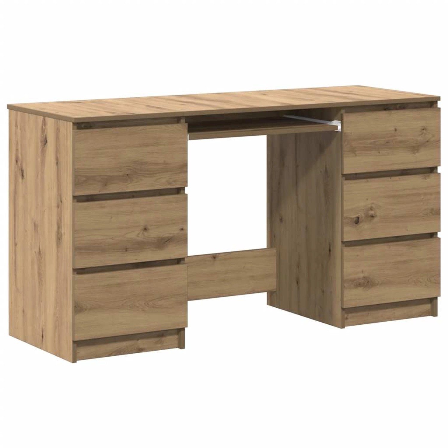 vidaXL Schreibtisch Artisan-Eiche 140x50x77 cm Holzwerkstoff 855961 günstig online kaufen