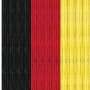 Arsvita Flauschvorhang in Schwarz, Rot und Gelb mit Unistreifen, 90x220 cm.