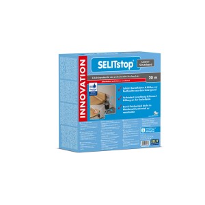 Verpackung Selitstop Leistenschutzband, 20 m Rolle, zum Schutz vor Feuchtigkeit und Schimmel.