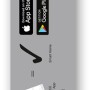 Verpackung der Ledvance Smart+ WiFi Stehleuchte, 200cm, mit App-Symbolen.