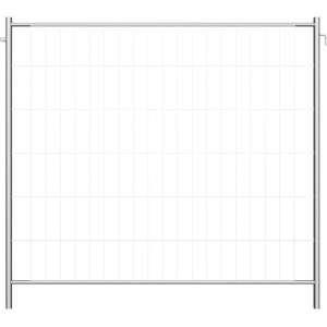 Feuerverzinkter Mobilzaun Profi, 2,2x2m, mit Haken und Ösen für Baugeräte.