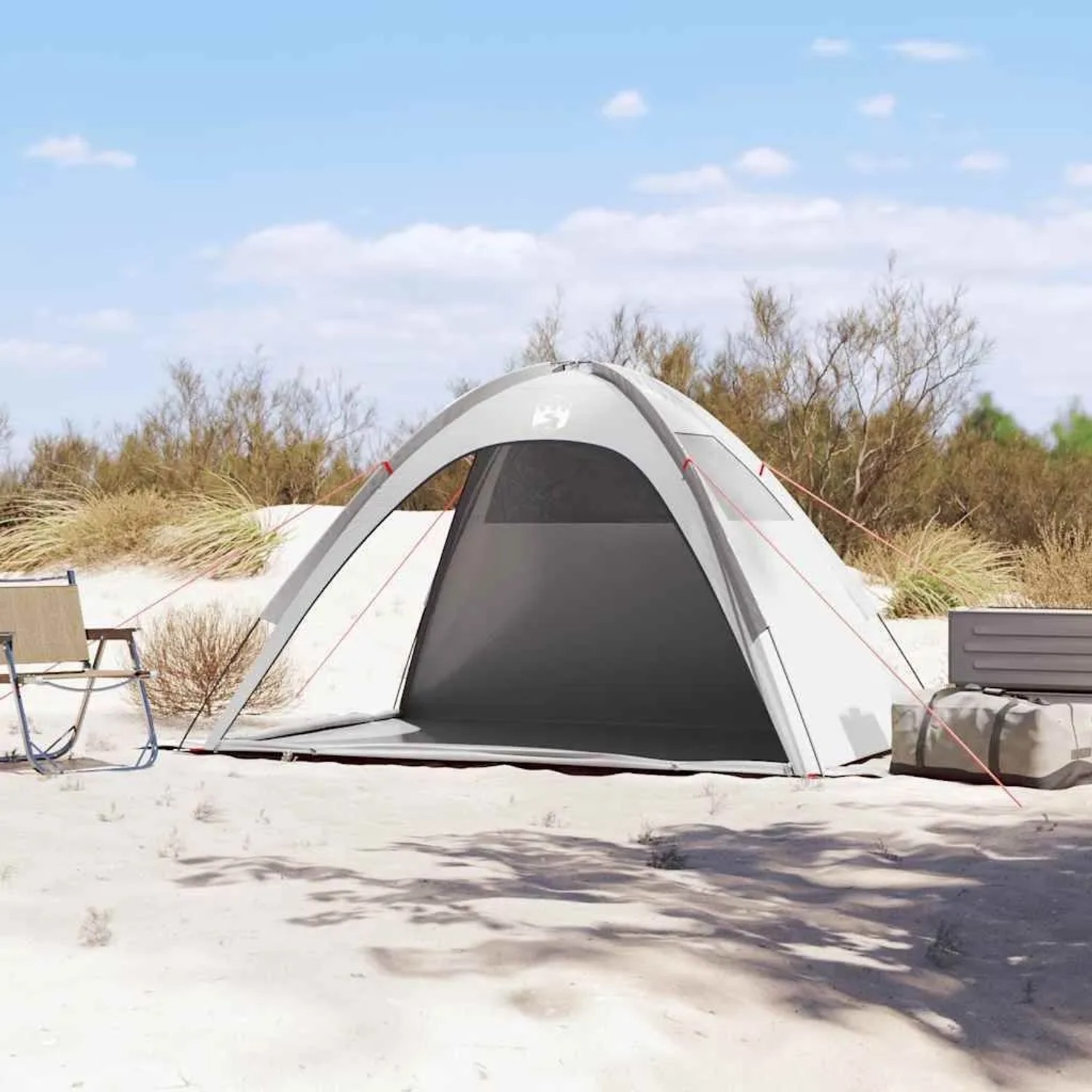 vidaXL Strandzelt Grau Wasserdicht 94528_4