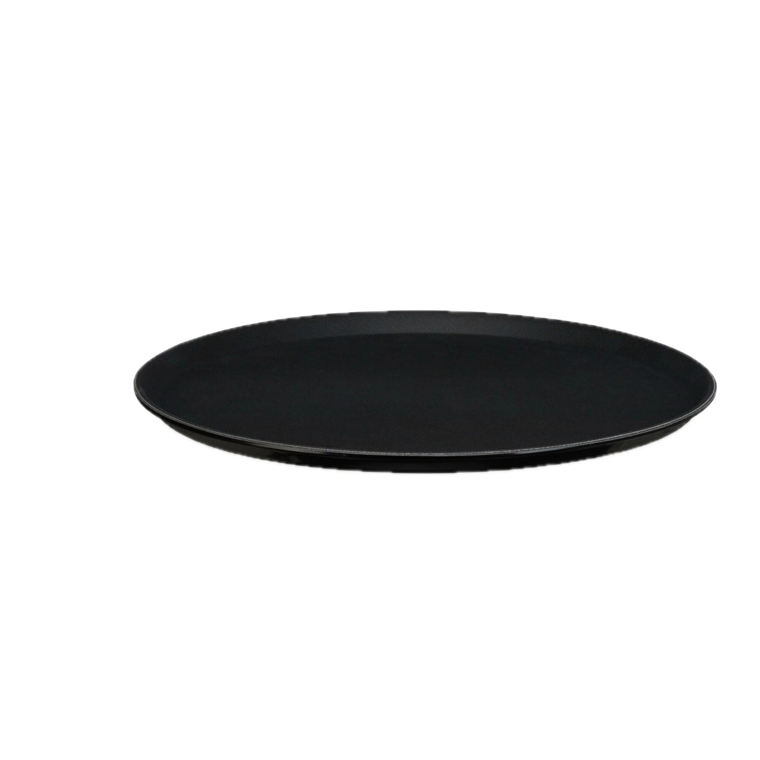 Relaxdays Serviertablett 2er Set PP-Kunststoff Gummi Schwarz Rutschfest Stapelbar 2 cm x 45 cm 0,8 kg