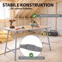 TRUTZHOLM Klapp-Werkbank aus Stahl mit Sperrholzplatte, 150 kg Tragkraft. Stabile Konstruktion, Querstrebe, einfache Montage.