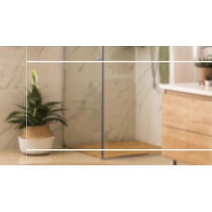 Novadoors Glasschiebetür Nova 582 Klar, 93,5x205,8 cm, 8 mm stark. Lichtdurchlässige Tür mit Laserstreifen.