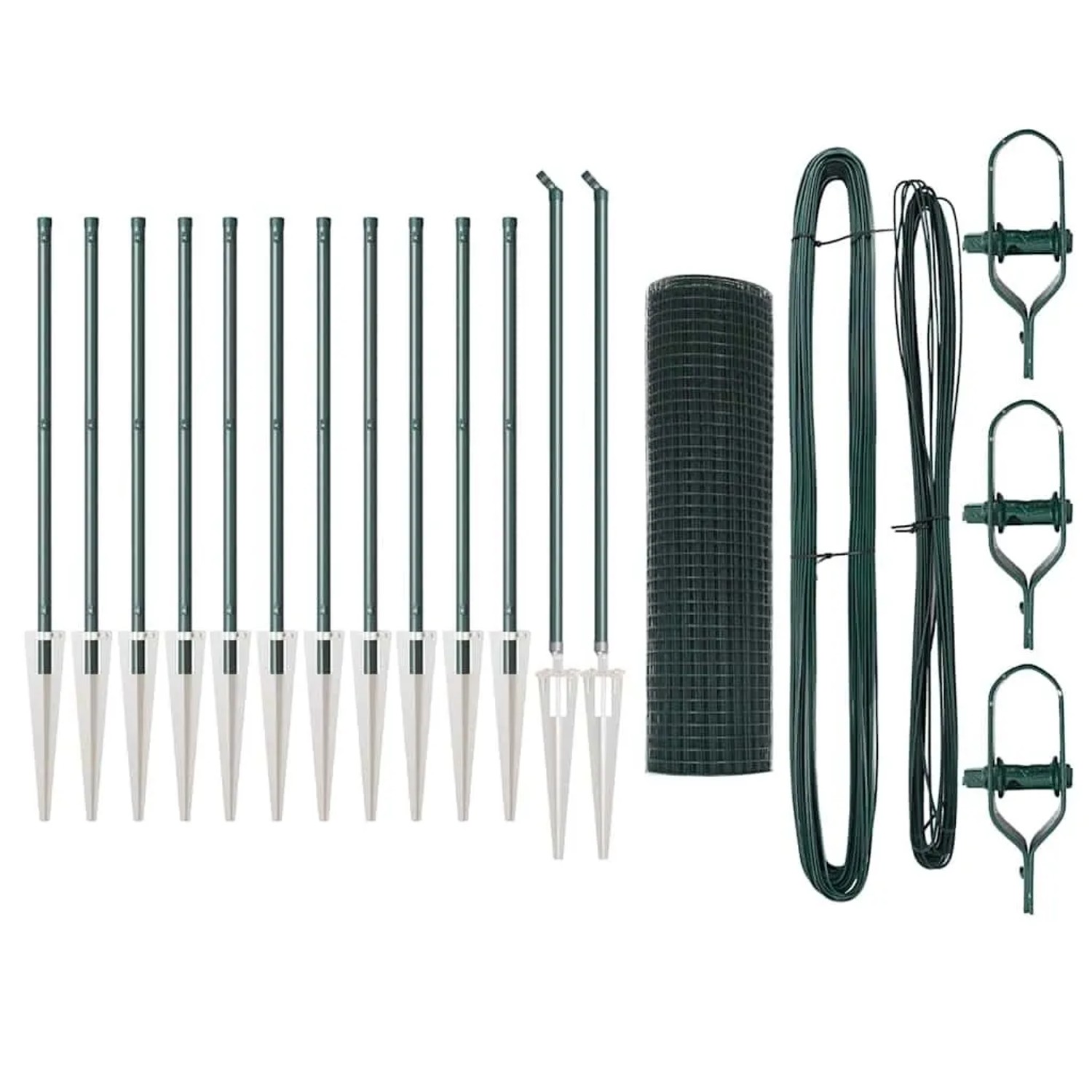 vidaXL Zaunpfosten Grün 25 x 0,6 m 16 x 16 mm Draht Stahl und PVC 3352073 günstig online kaufen