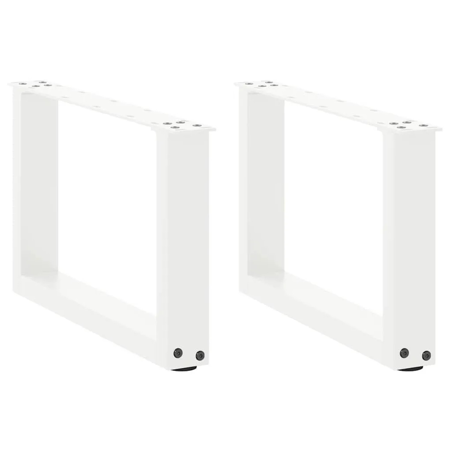 vidaXL Couchtischbeine U-Form 2 Stk Weiß 50x30-31 cm Stahl 4013137 günstig online kaufen