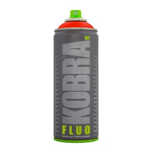Kobra DIY Fluo Buntlack Spray, 400ml, Neonrot, matt. Sprühdose für vielseitige Anwendungen.