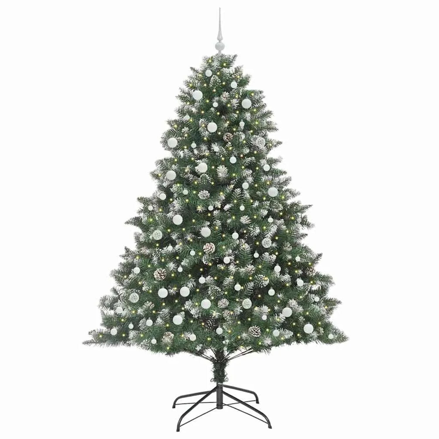 vidaXL Künstlicher Weihnachtsbaum mit 300 LEDs Grün 160 x 160 x 240 cm 3395260