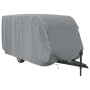 Graue vidaXL Schutzhülle für Wohnwagen 670x250x220 cm aus Vliesstoff.