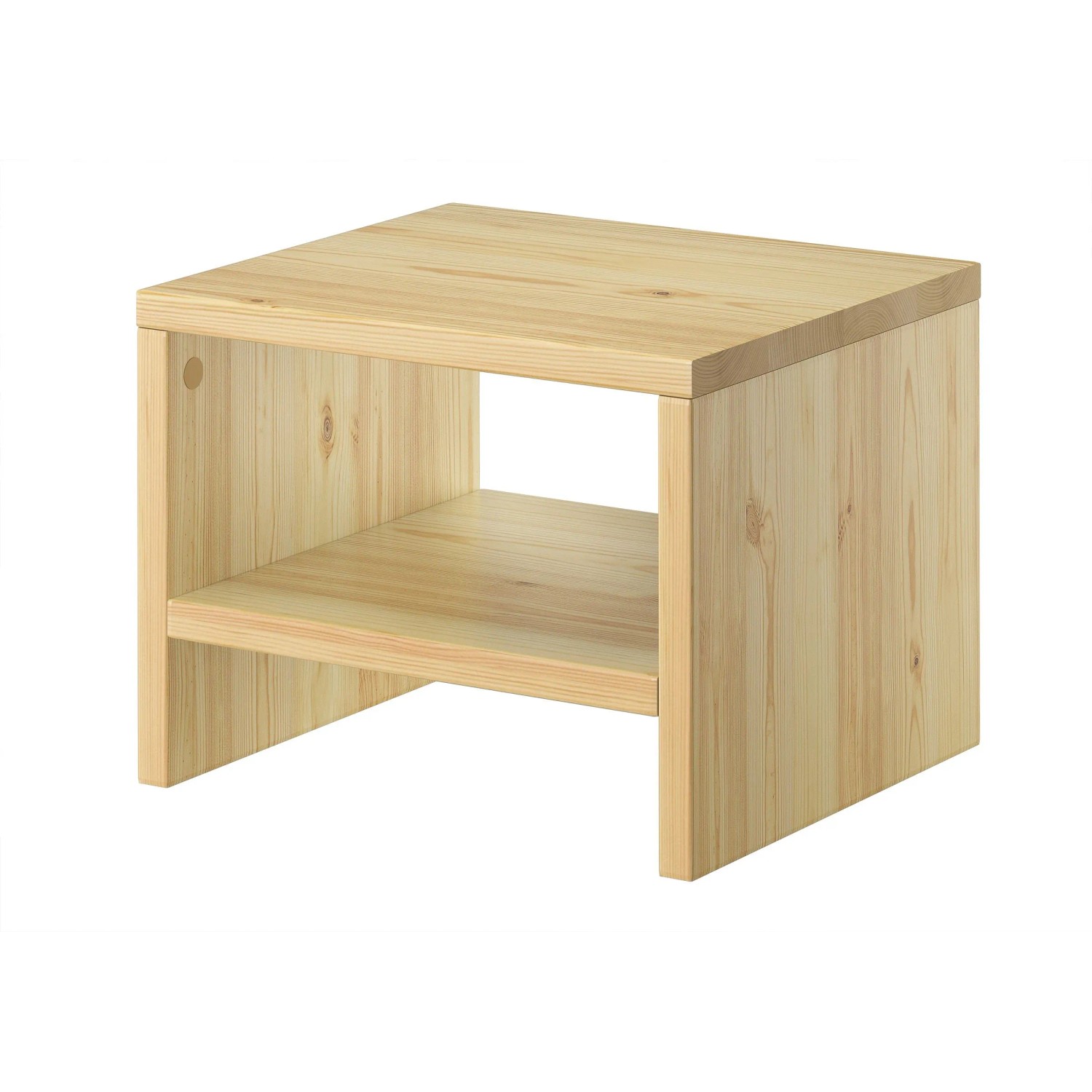 Erst-Holz Nachttisch Kiefer Massiv Modernes Kubisches Nachtkästchen Offen