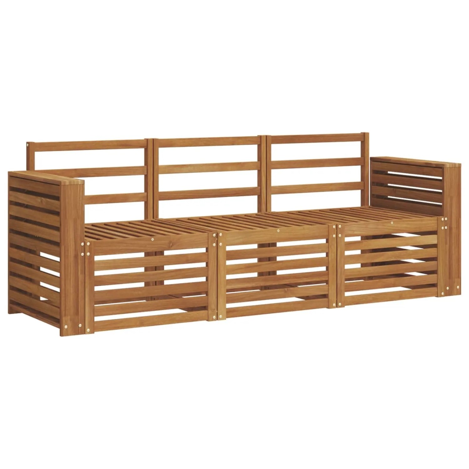 vidaXL Sofagarnituren 3-Tlg Natur Massivholz Akazie 3374294
