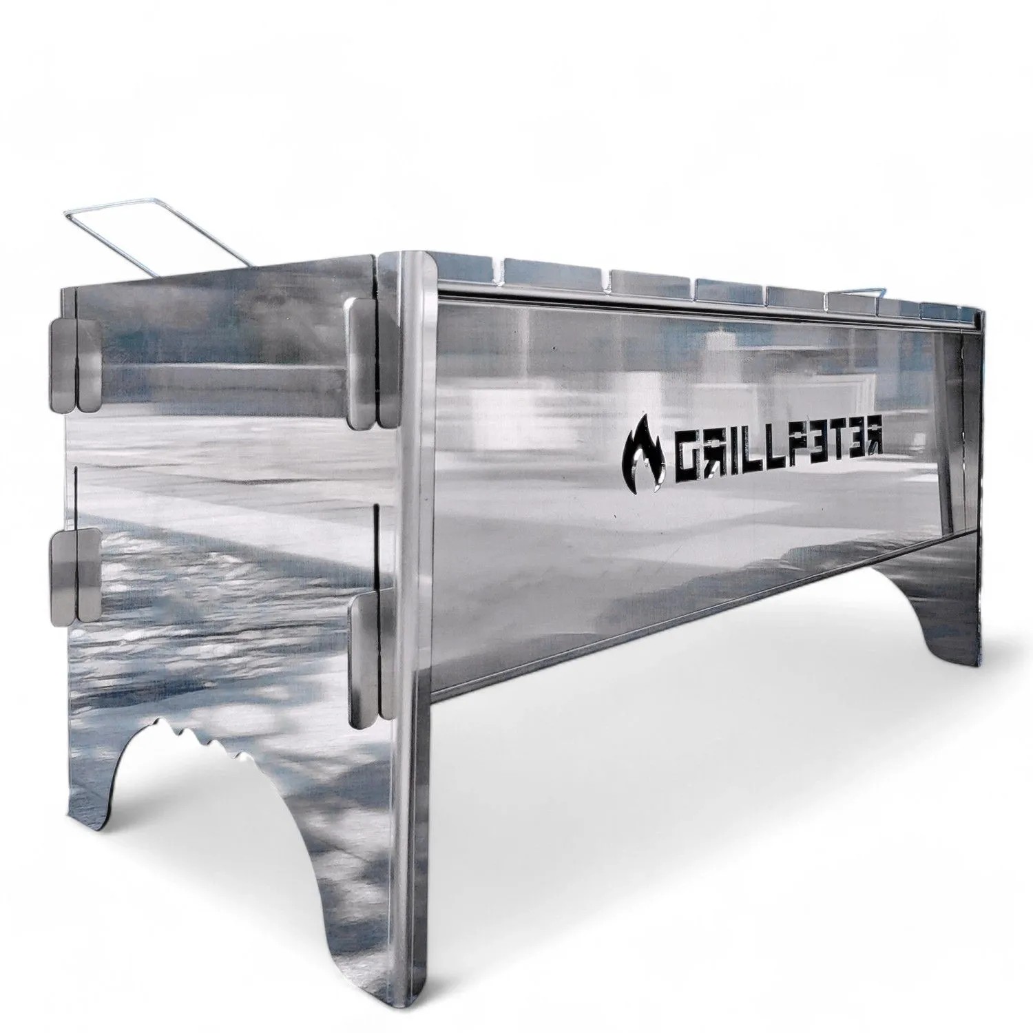 Grillpeter Mangal Anar Deluxe 2mm Campinggrill aus Edelstahl Schaschlikgrill_6