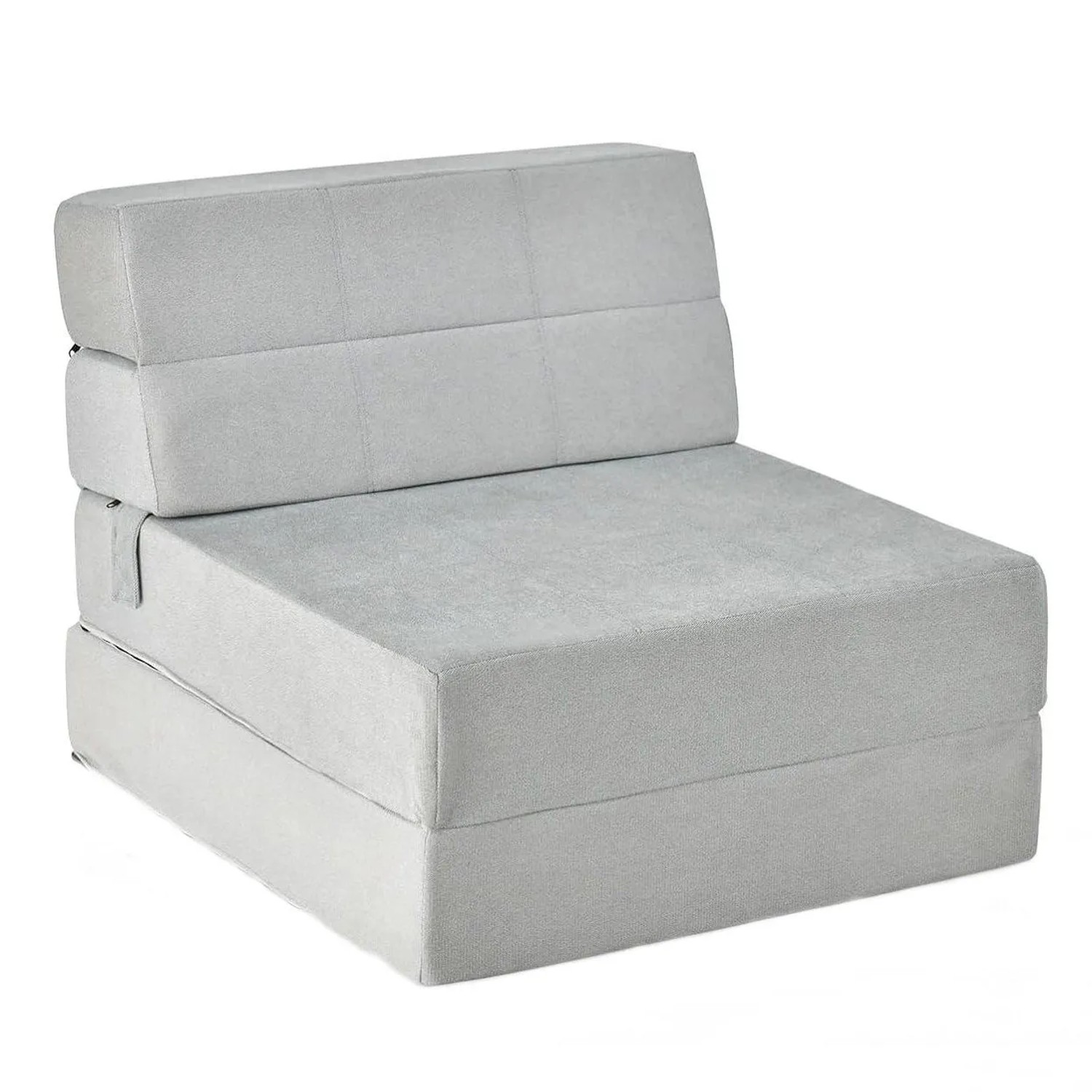 Costway 3 In 1 Klappbares Schlafsofa Grau 190 x 71 x 15 cm günstig online kaufen