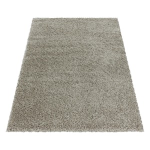Ayyildiz Hochflorteppich Sydney 3000, naturfarbener Shaggy Teppich, 160x230 cm.