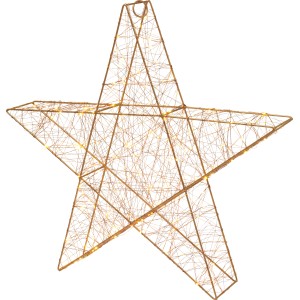 Goldene LED-Figur Stern, 60 cm, für stimmungsvolle Außen- und Innendeko.