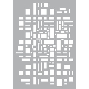 Marabu Art Stencil Schablone Graphic Pattern DIN A4 für kreative Wandgestaltung.