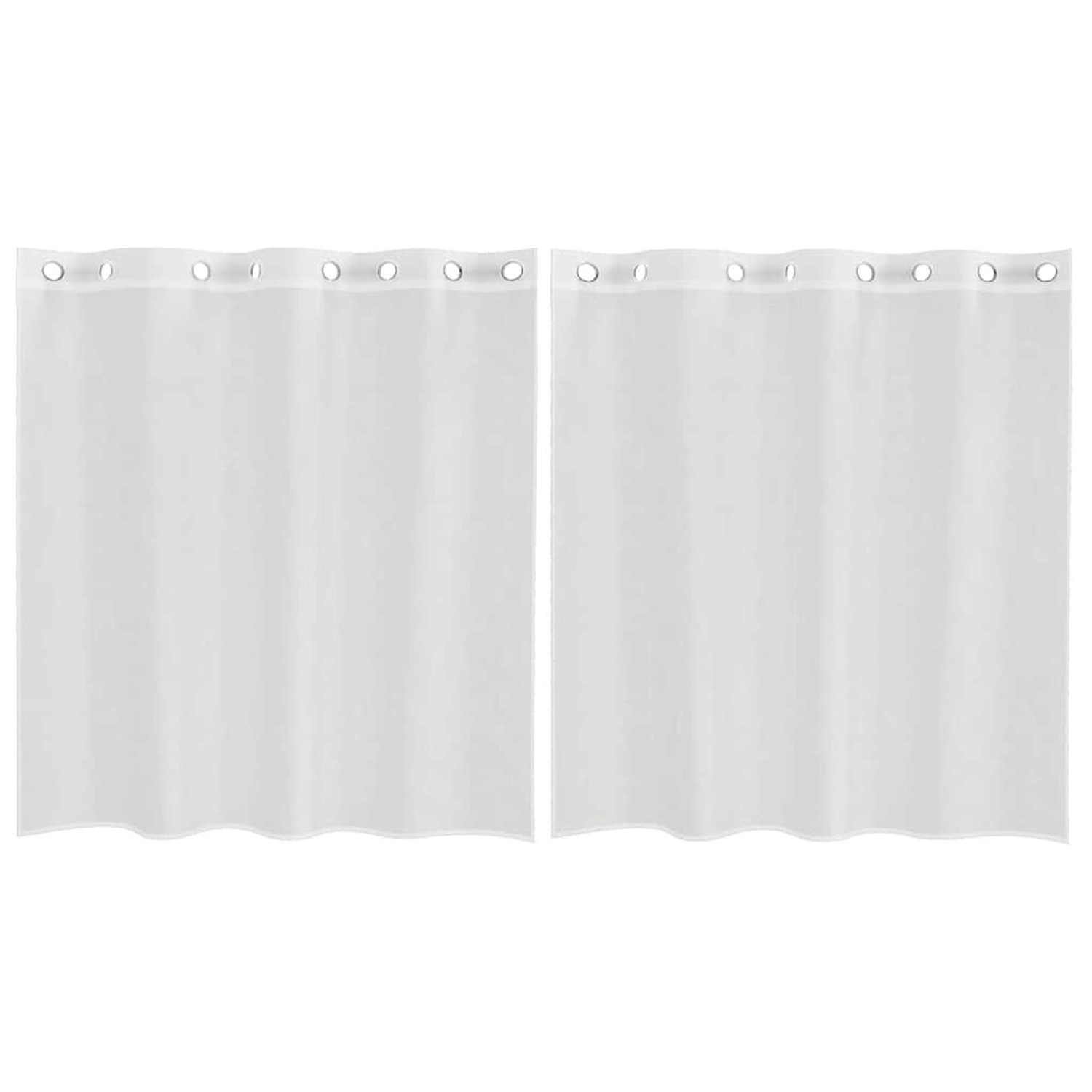 vidaXL Voile Vorhänge mit Ösen 2 Stk Weiß 4102149 günstig online kaufen