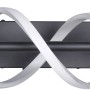 Moderne Trio LED Deckenleuchte Sequence, Aluminium gebürstet, spiralförmiges Design.