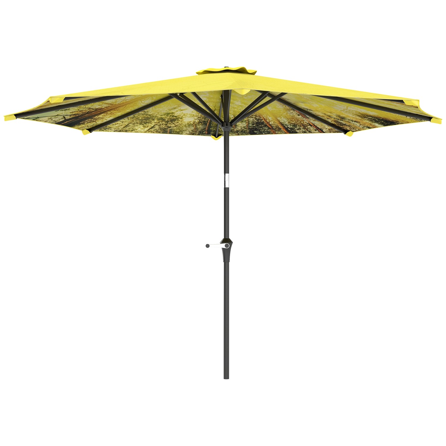 Outsunny Sonnenschirm Aluminium Polyester 294L x 294B x 247H cm Gelb günstig online kaufen