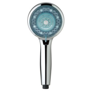 Schütte Galaxis LED Handbrause, Chrom, mit verschiedenen Strahlarten und Farbwechsel.