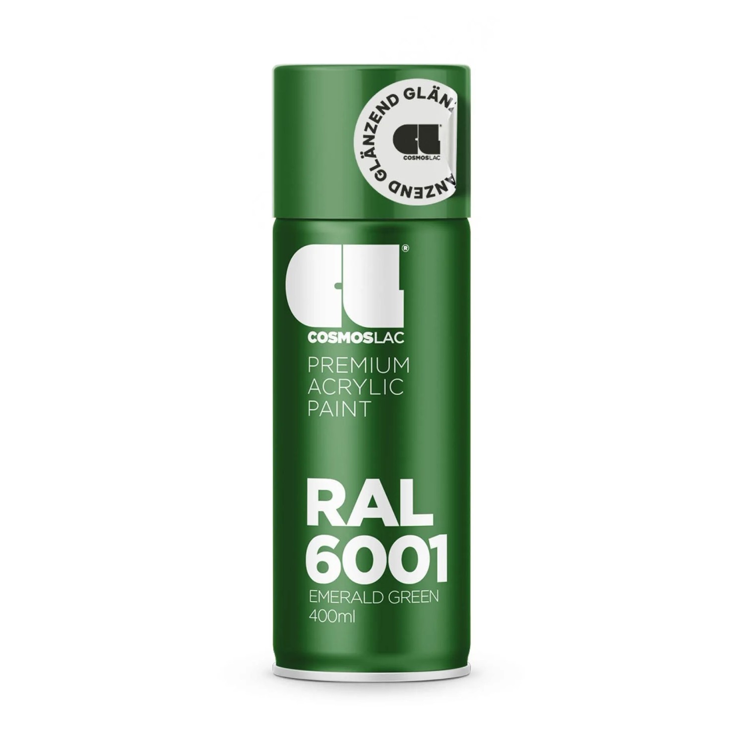 COSMOS LAC Acryllack Sprühdose in Vielen RAL Farbtönen  400ml Spraydose Perfekt für DIY Upcycling RAL 6001 Smaragdgrün