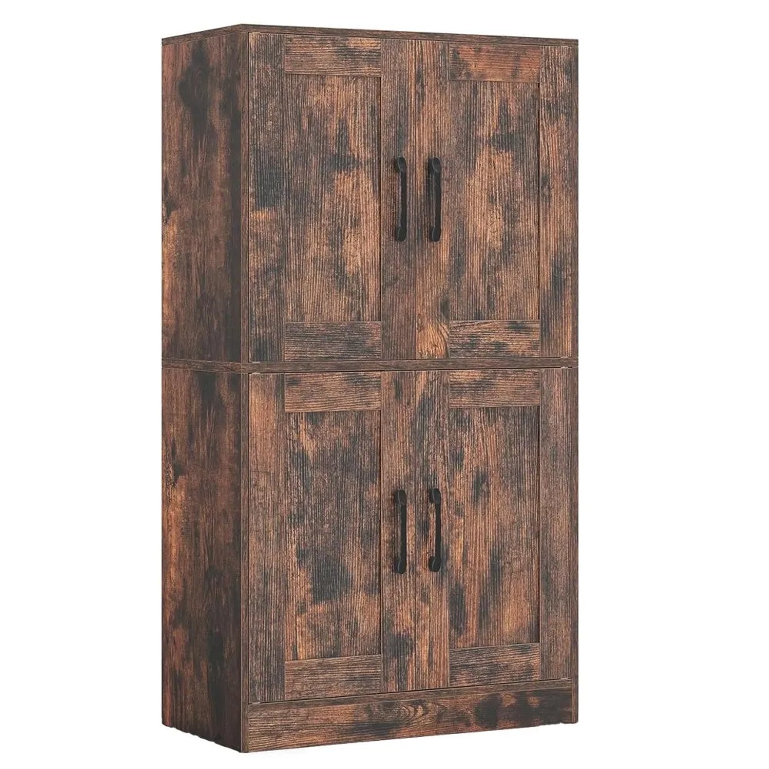 Costway Küchenschrank mit Verstellbaren Regalen 60 x 30 x 110 cm Braun