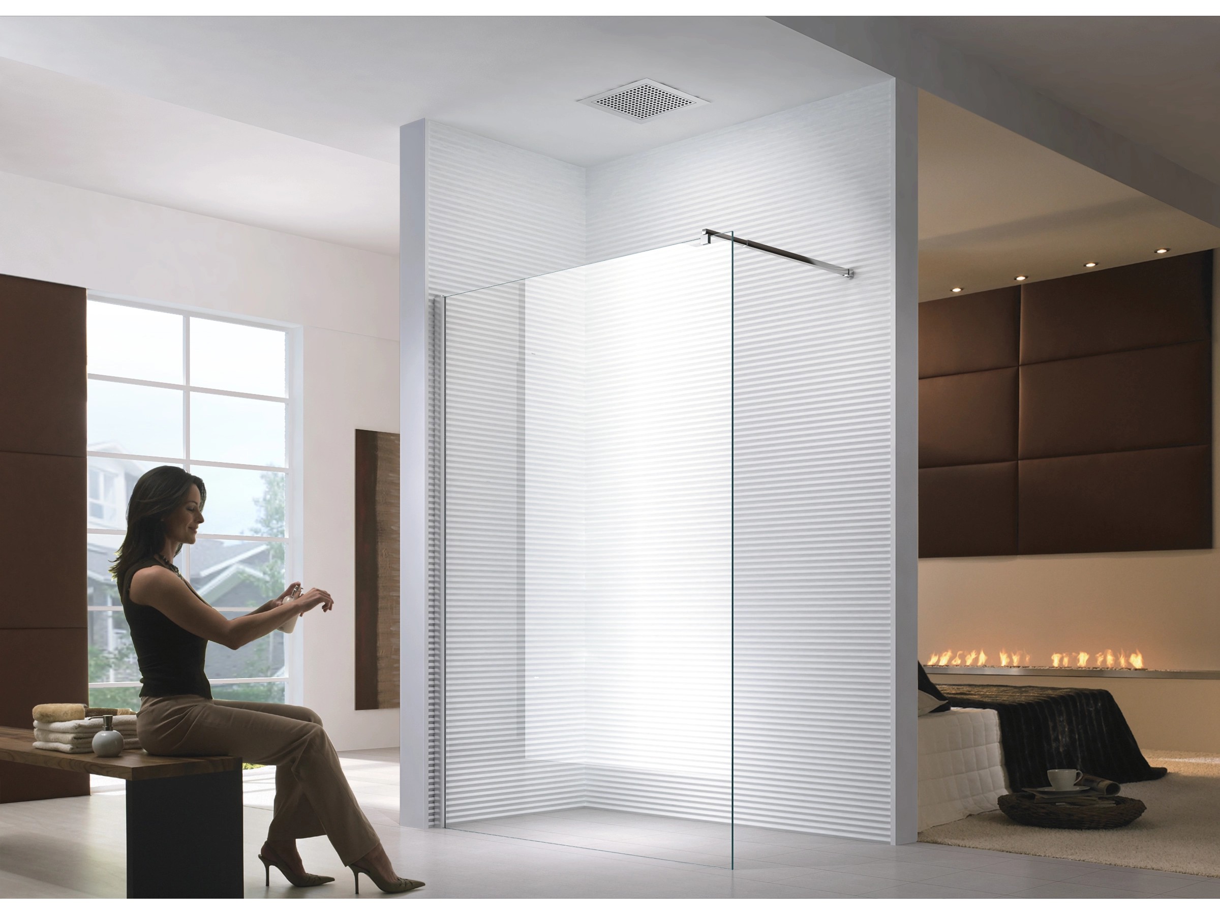 Freistehende Duschabtrennung Aus ESG-Sicherheitsglas – 10 Mm, 160x200 Cm
