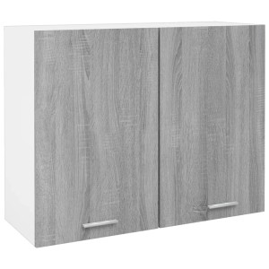 vidaXL Hängeschrank in Grau Sonoma (80x31x60 cm) aus Holzwerkstoff für die Küche.