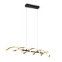 Moderne, goldfarbige Trio LED-Pendelleuchte Sequence, 1-flammig, für Wohn- und Essbereich.