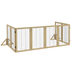 PawHut Absperrgitter Klappbar mit 8 Platten 375 x 44 x 70 cm
