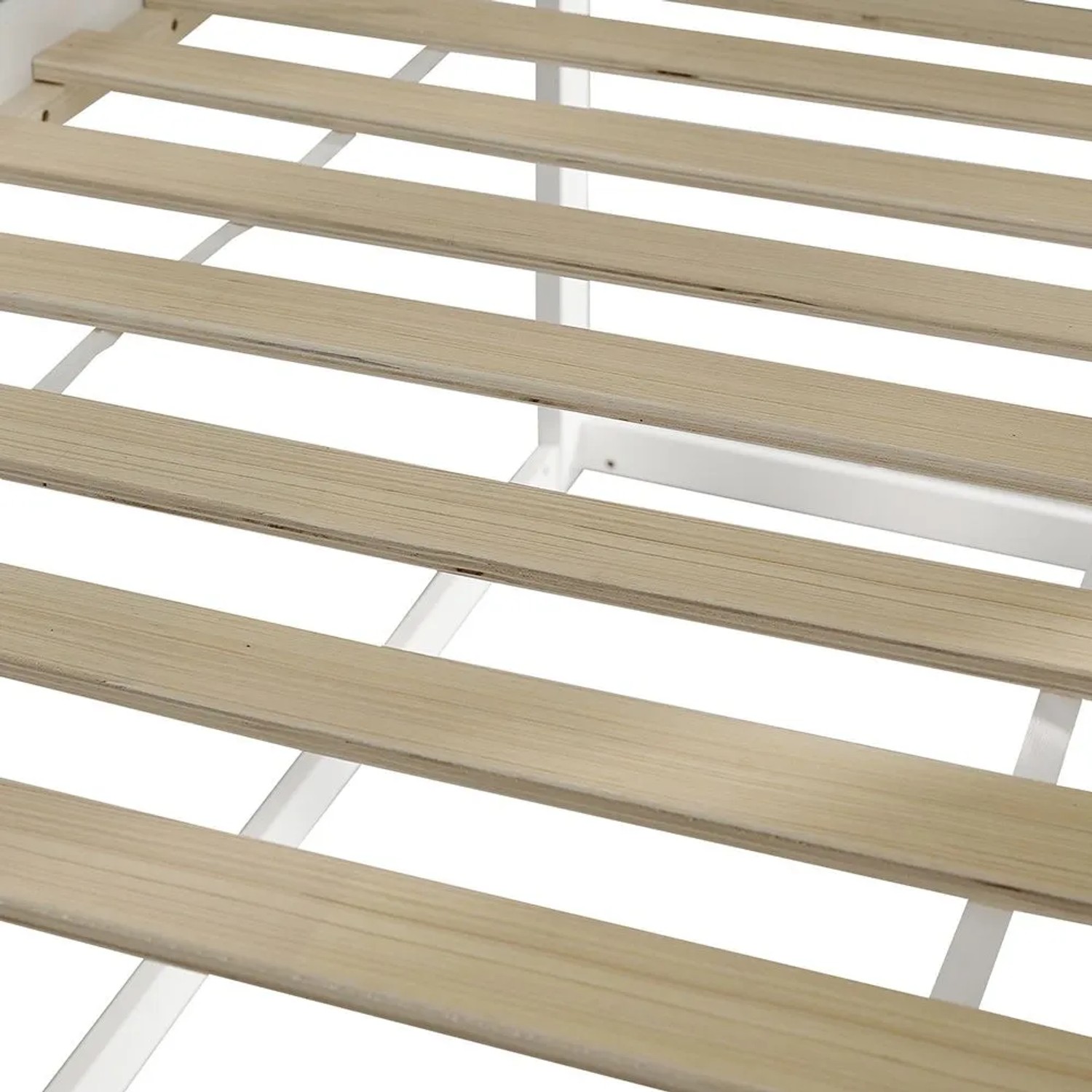 KOMHTOM Hochbett 90x200Cm  Mit Treppe  Absturzsicherung Und Geländer  Zwei Graue Fenster  Kinderbett Mit Fenster  Weiß+Grau