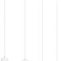 Weiße Globo Pendelleuchte Robby, 4-flammig, modernes Design für Wohnräume.