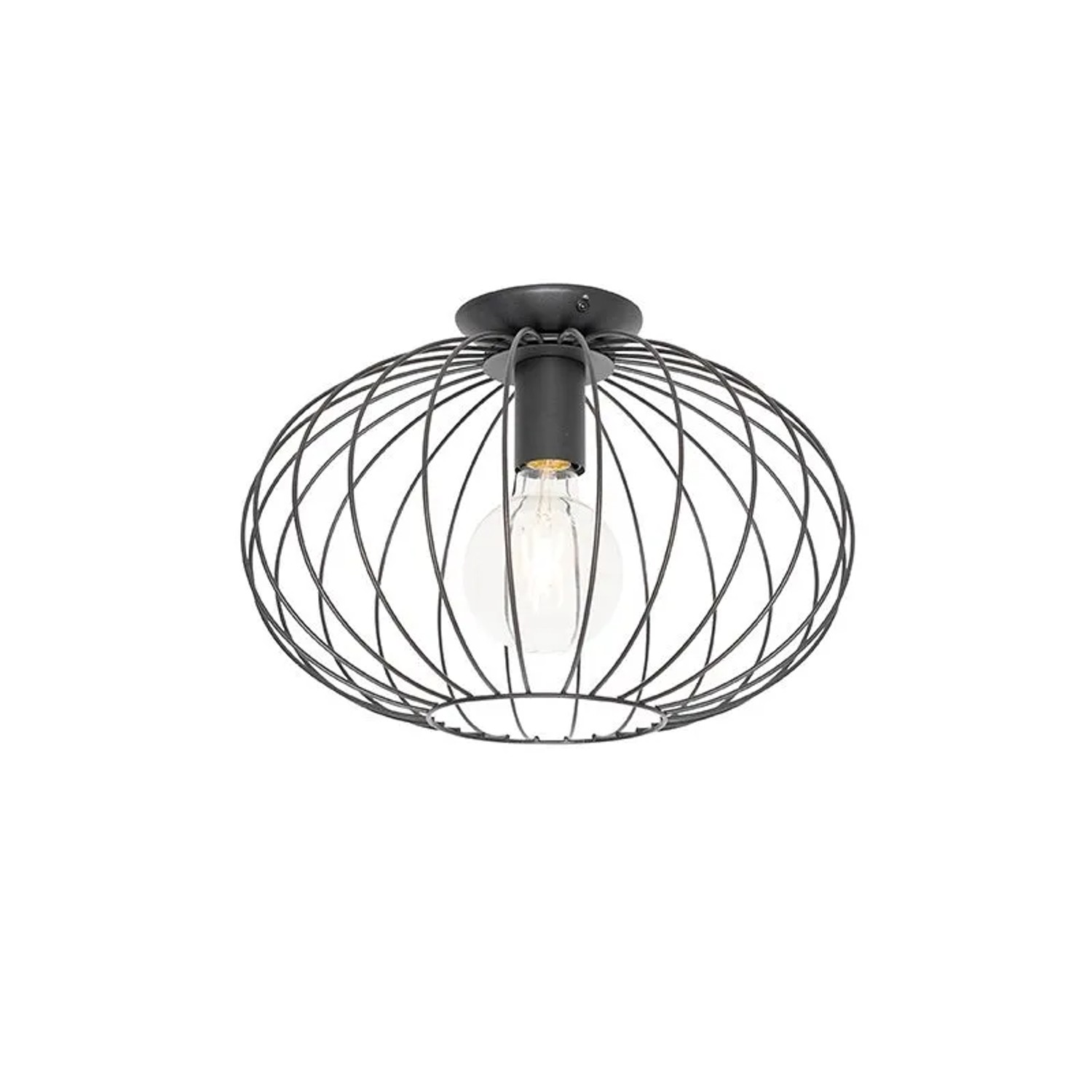 QAZQA Design-Deckenleuchte Schwarz Margarita