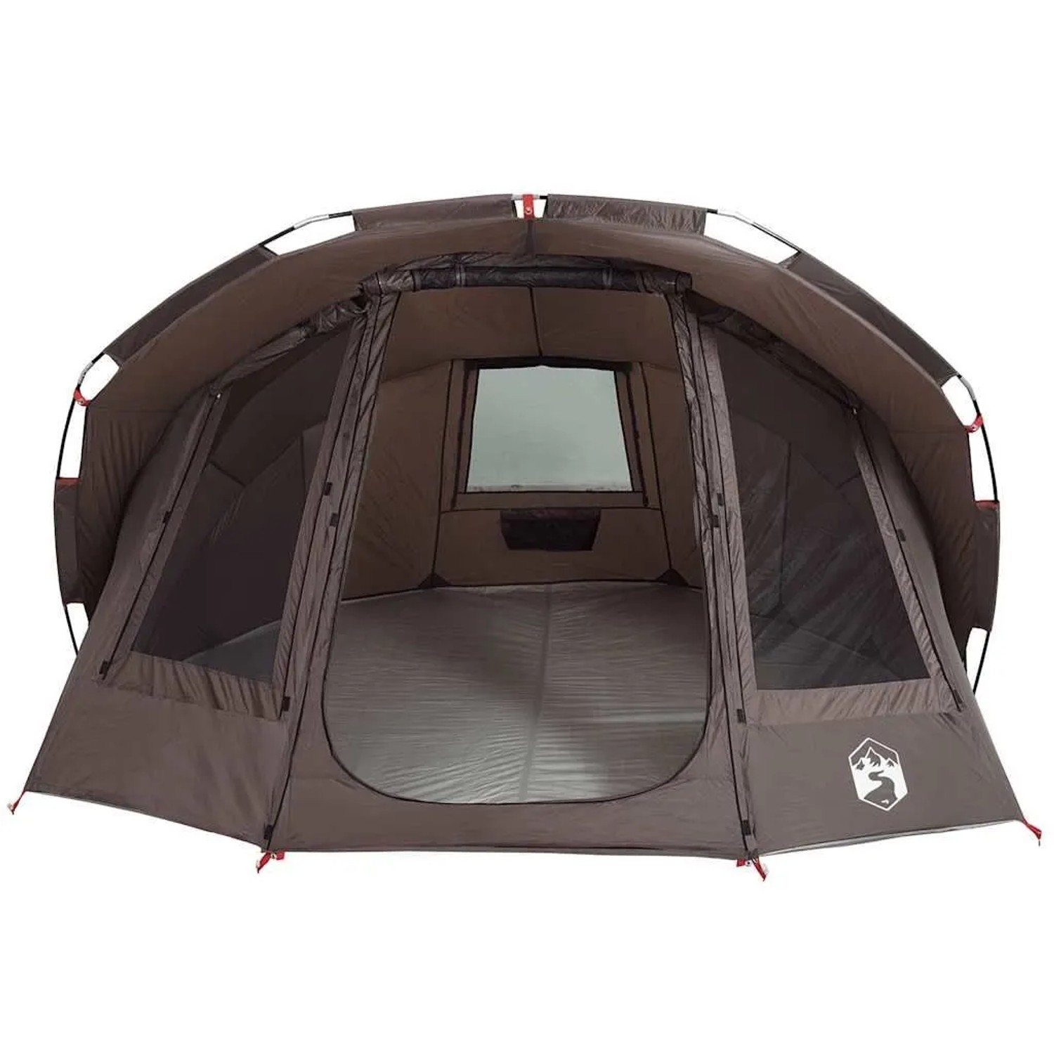 Braunes vidaXL Angelzelt für 5 Personen. Wasserdichtes Campingzelt mit Fenster und Eingang.
