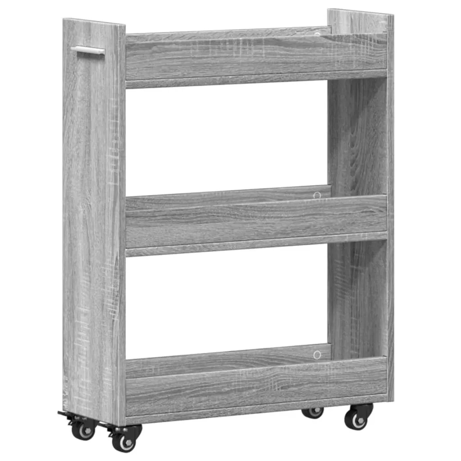 vidaXL Schrank mit Rollen Grau Sonoma 60x22x79 cm Holzwerkstoff 840420 günstig online kaufen