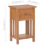 vidaXL Zeitungstisch aus Eiche mit Schublade, 35x27x55 cm. Beistelltisch mit Ablage und Schublade.