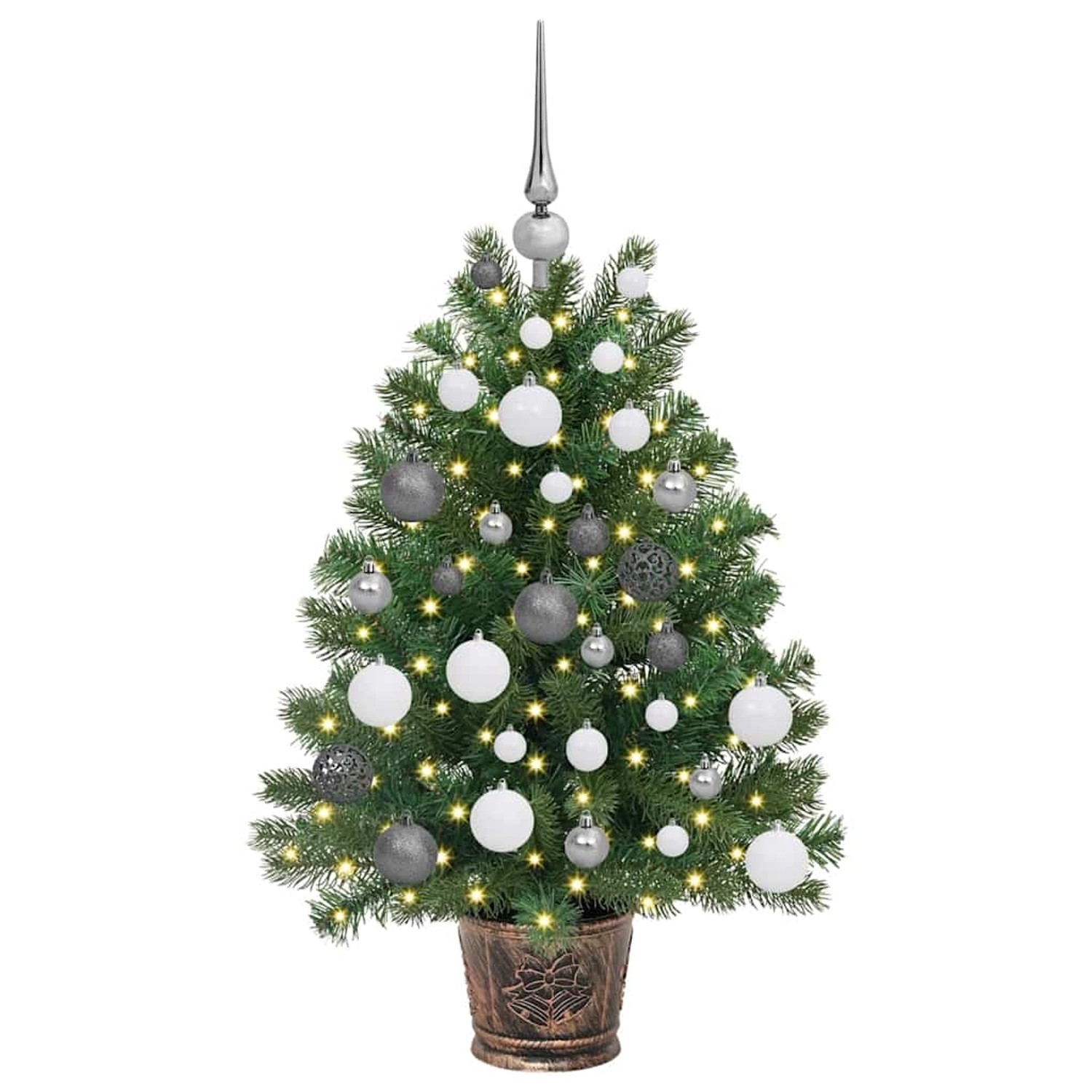 vidaXL Künstlicher Weihnachtsbaum mit 150 LEDs Grün 95 cm PE und PVC 3397314