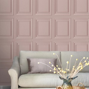 Laura Ashley Vliestapete Redbrook Wood Panel in Blush, Holzpaneel-Optik.