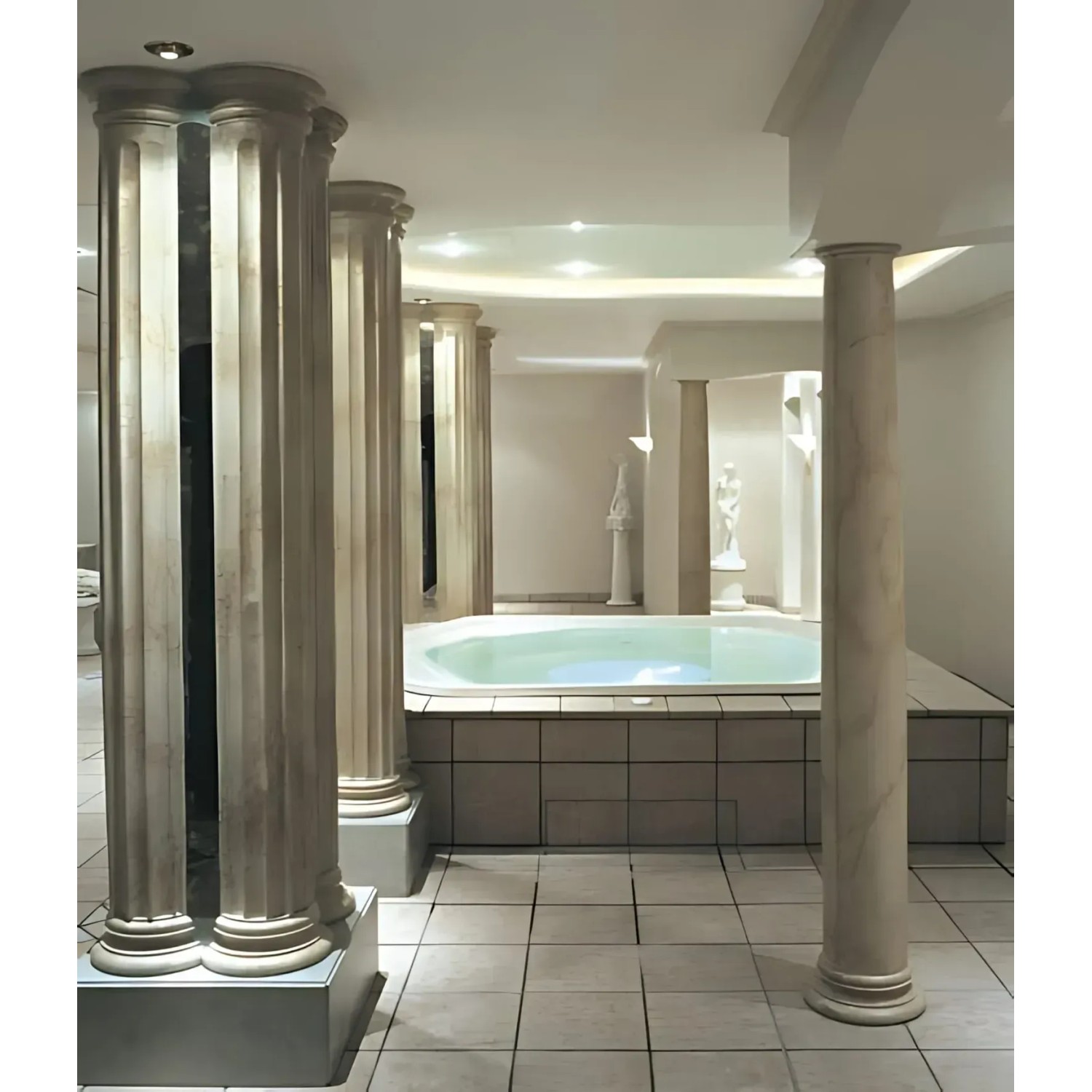 ORAC DECOR Säulensockel K1152 LUXXUS, runde Form, weiß, 32x12,5x32 cm.