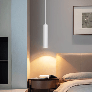 ZMH Pendelleuchte 1 flammig GU10 Zylinder Design Aluminium Höhenverstellbar Modern für Küche Wohnzimmer Esszimmer