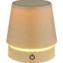 Dimmbare Globo LED-Tischleuchte Carlos, sandfarben, 28 cm hoch. Tischlampe aus Kunststoff mit Touch-Funktion.