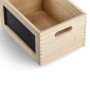Allzweckkiste aus Holz mit Tafel, Natur, 15x20x28 cm, zur Aufbewahrung und Beschriftung.