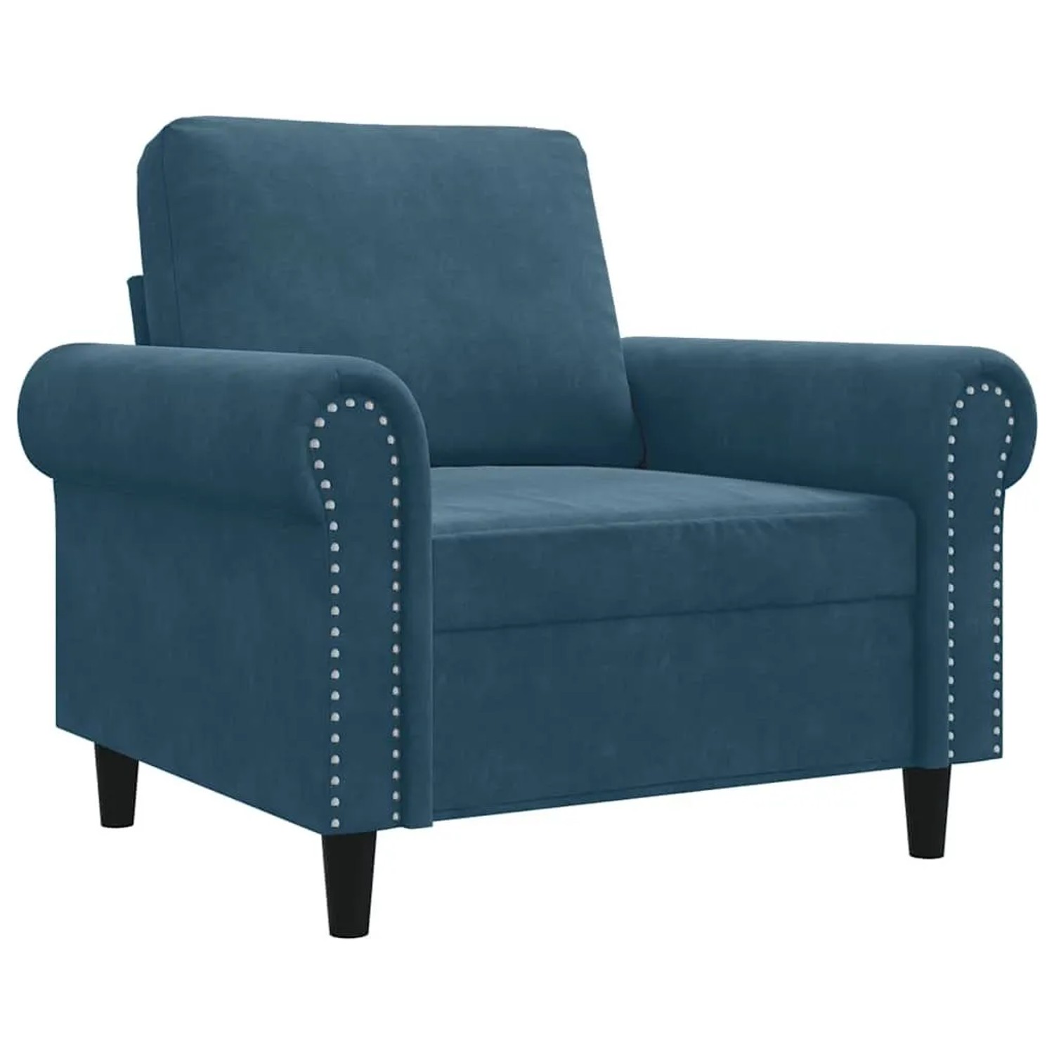 vidaXL Sessel Blau 60 cm Samt 359518