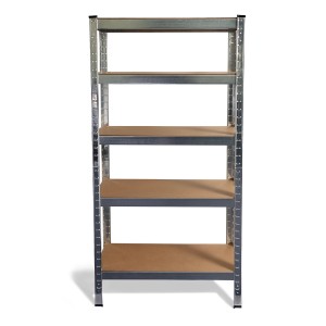 Ondis24 Metallregal Basti 70x30 verzinkt mit 5 Böden, ideal für Werkstatt und Keller.