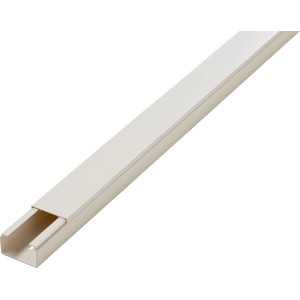 Weißer Kabelkanal, 40x25 mm, 2 m Länge, für die Installation von Kabeln im Innen- und Außenbereich.