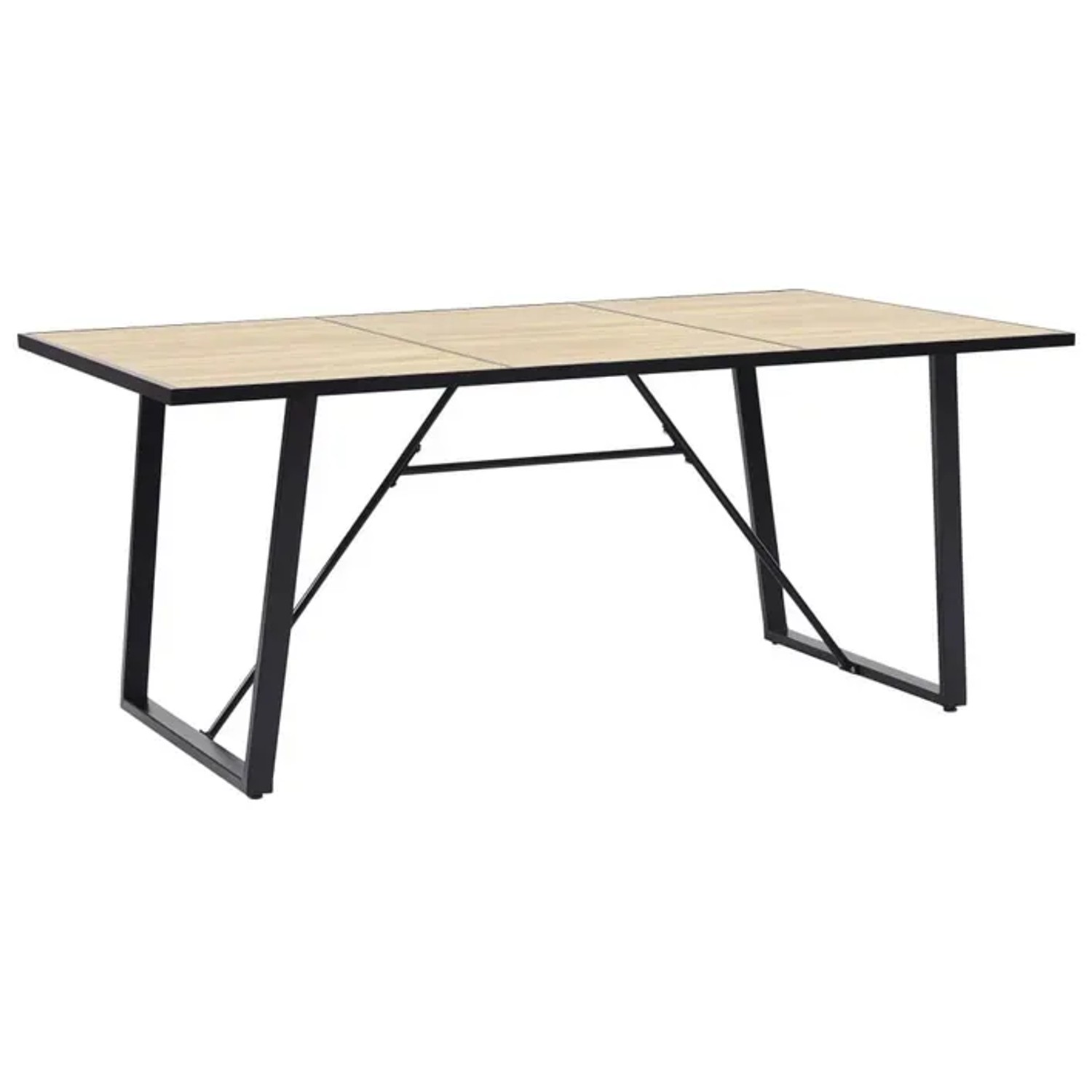 vidaXL Esstisch Eichenfarbe 200x100x75 cm MDF