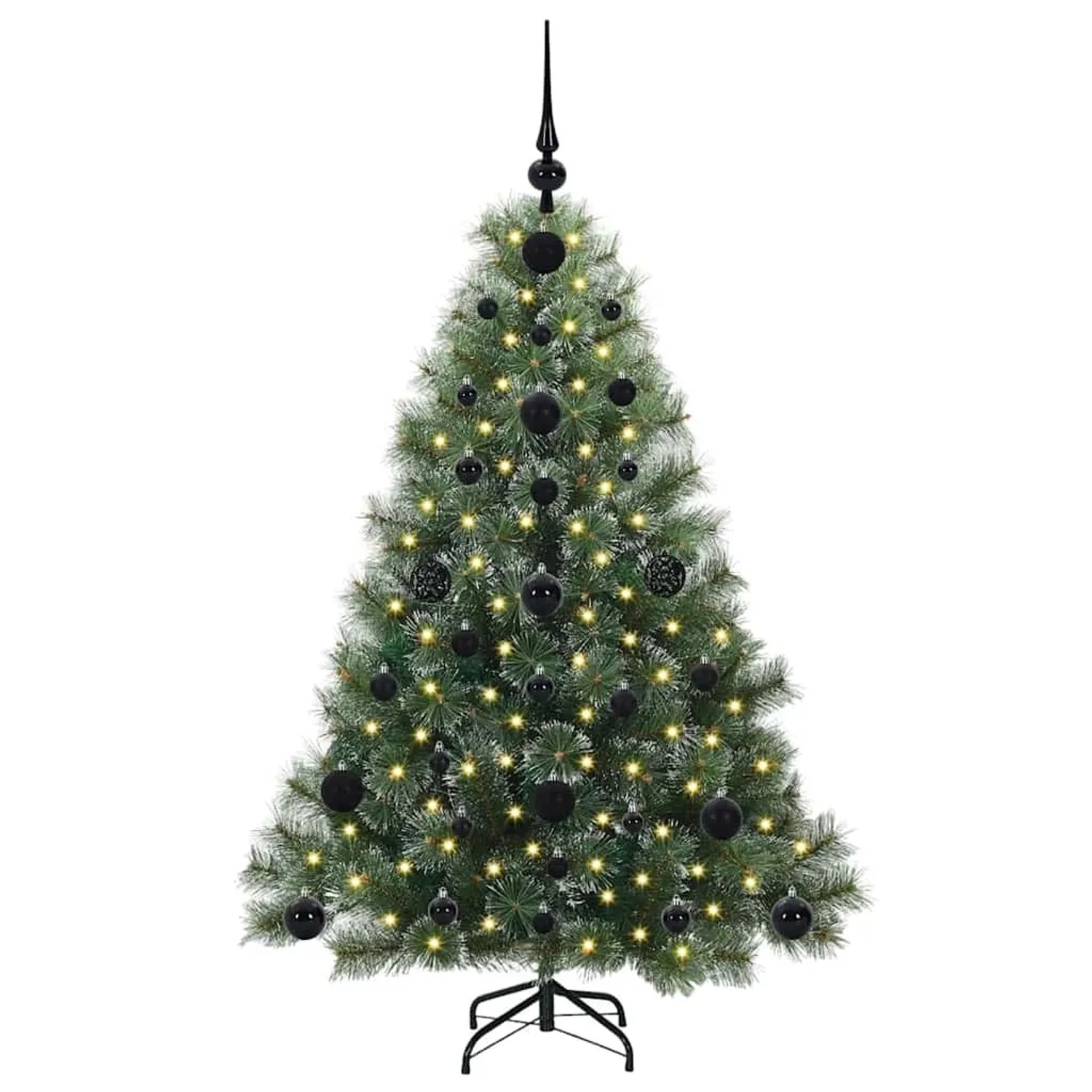 vidaXL Künstlicher Weihnachtsbaum mit 150 LEDs Grün 120 cm PE und PVC 3397823