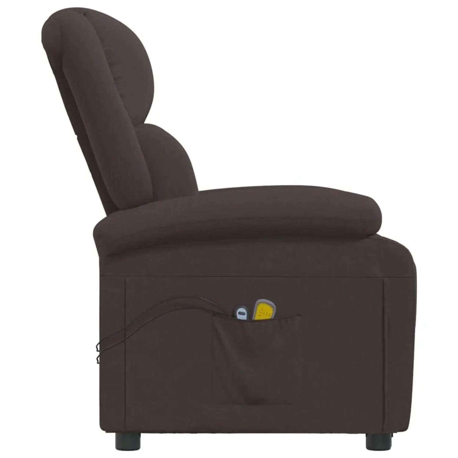 vidaXL Massagesessel Elektrisch Dunkelbraun Stoff 3098363_6
